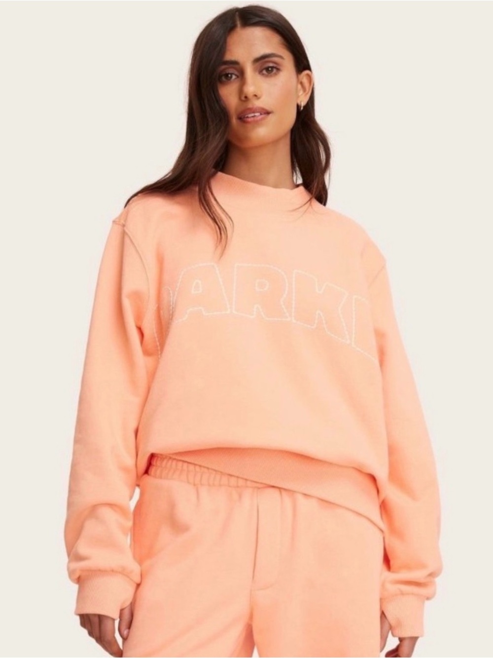 Parke x Target Peach-Orange Mockneck Sweatshirt- NEW